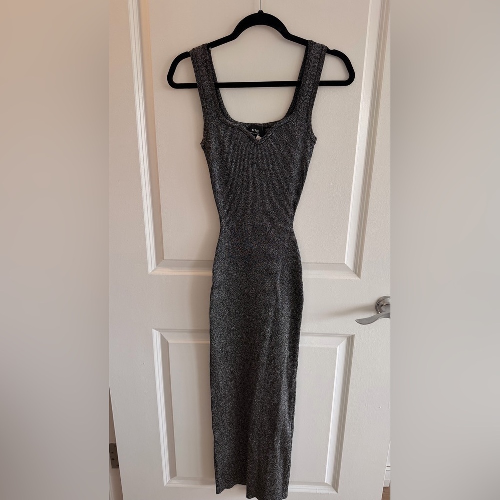 Black metallic dress